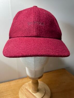 Rhythm Wool Baseball Cap in Deep Red